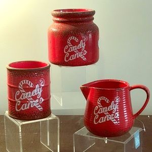 Christmas Candy Cane Jars Decor